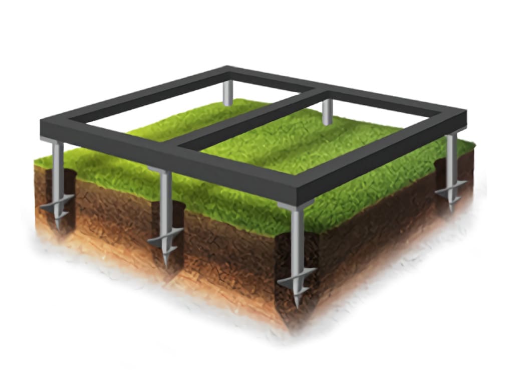 Свайно-винтовой фундамент под каркасный дом