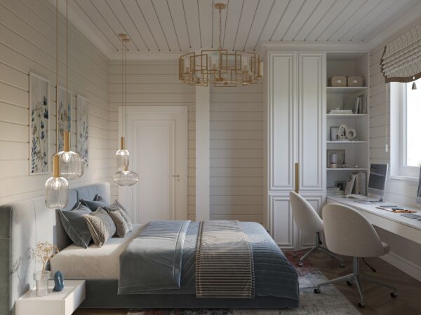 Покраска дома из бруса внутри